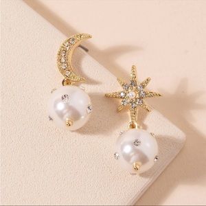 Moon and state earrings